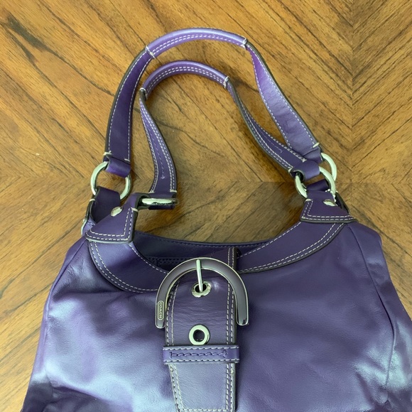 *SOLD*. Purple Coach Purse - Picture 5 of 9